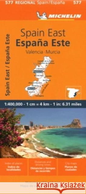 Spain East, Valencia, Murcia - Michelin Regional Map 577 Michelin 9782067259041