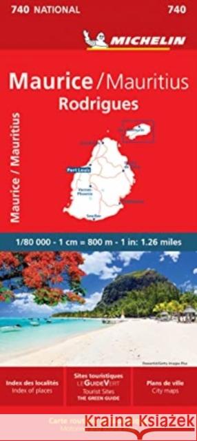Maurice (Mauritius) - Michelin National Map 740 Michelin 9782067259102 Michelin Editions des Voyages