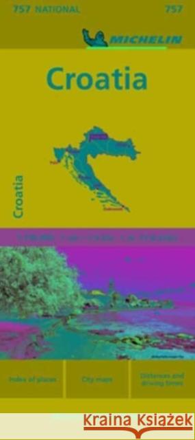 Croatia - Michelin National Map 757 Michelin 9782067259645 Michelin Editions des Voyages