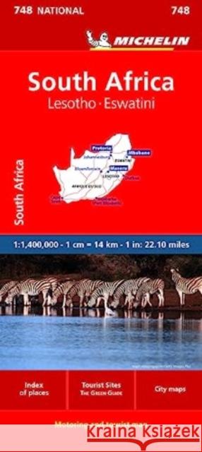 South Africa - National Map 748 Michelin 9782067259898 Michelin Editions des Voyages