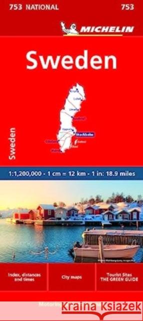 Sweden - Michelin National Map 753 Michelin 9782067259904 Michelin Editions des Voyages