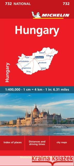 Hungary - Michelin National Map 732: Map Michelin 9782067261433 Michelin Editions des Voyages