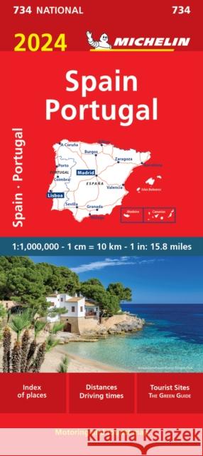 Spain & Portugal 2024 - Michelin National Map 734: Map Michelin 9782067262652