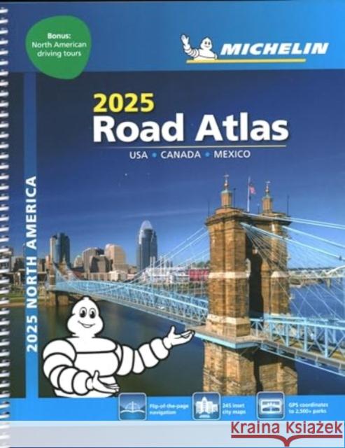 USA Canada Mexico - 2025 Road Atlas (A4-Spiral) Michelin 9782067263055