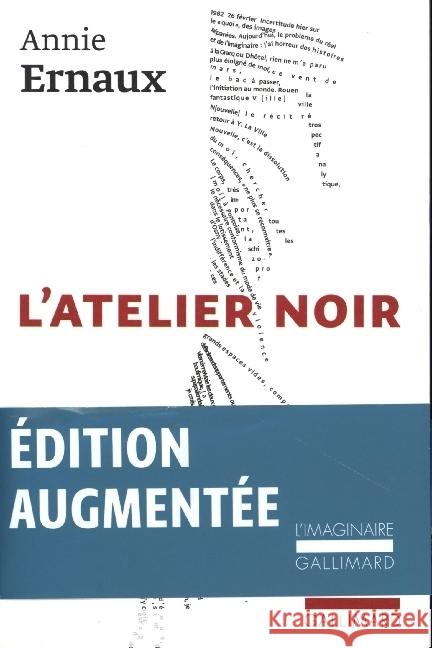 L'Atelier Noir Ernaux, Annie 9782072958441 Gallimard