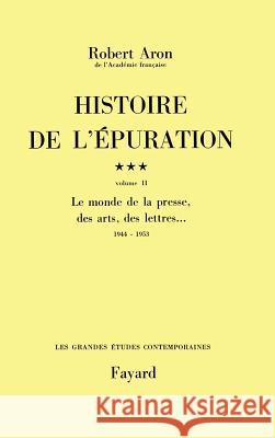 Histoire de l'?puration Aron-R 9782213001937