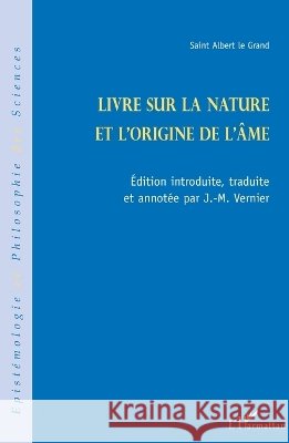 Livre sur la nature et l'origine de l'?me Jean-Marie Vernier 9782296099487 Editions L'Harmattan