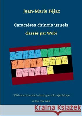 Caractères chinois usuels classés par Wubi: 3500 caractères chinois classés par ordre alphabétique de leur code Wubi Péjac, Jean-Marie 9782322113736 Books on Demand