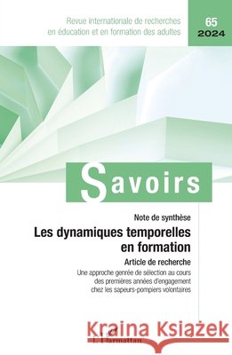 Les dynamiques temporelles en formation Philippe Carr? 9782336474205 Editions L'Harmattan