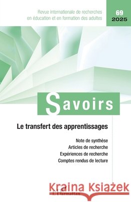 Le transfert des apprentissages Philippe Carr? 9782336536873 Editions L'Harmattan