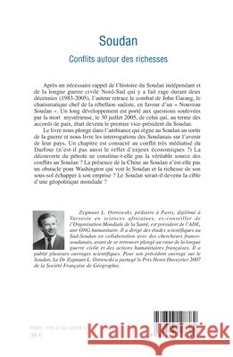 Soudan. Conflits autour des richesses: (Version arabe) Ostrowski, Zygmunt L. 9782343128382 Editions L'Harmattan