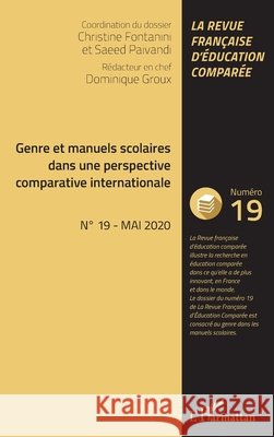 Genre et manuels scolaires dans une perspective comparative internationale Groux, Dominique 9782343201788 Editions L'Harmattan