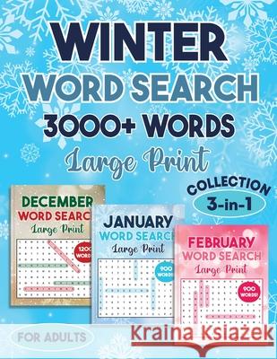 Winter Word Search 3000 + Words Puzzle Book Large Print Laura Bidden 9782670266504 Laura Bidden