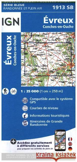 Evreux / Conches-en-Ouche: 2016  9782758535553 Institut Geographique National