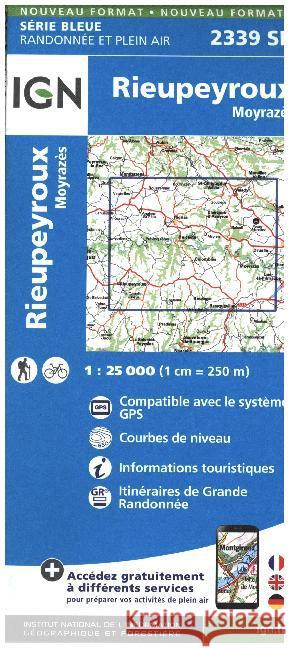 Rieupeyroux / Moyrazes: 2016  9782758535577 Institut Geographique National