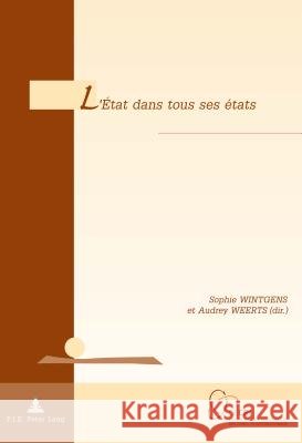 L'État Dans Tous Ses États Wintgens, Sophie 9782807603660 P.I.E-Peter Lang S.A., Editions Scientifiques