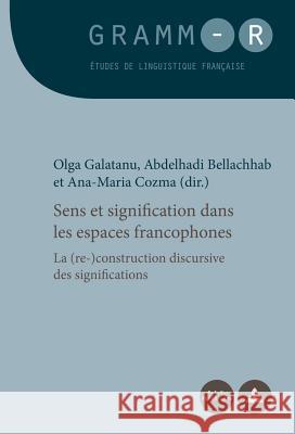 Sens Et Signification Dans Les Espaces Francophones: La (Re-)Construction Discursive Des Significations Galatanu, Olga 9782875743336 Peter Lang Gmbh, Internationaler Verlag Der W