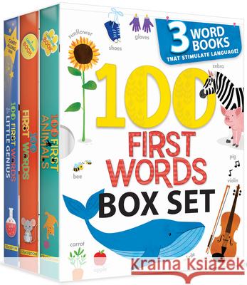 100 First Words Box Set: 3 Word Books That Stimulate Language (Us Edition) Anne Paradis Annie Sechao 9782898023316 Crackboom! Books