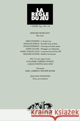 La r?gle du jeu n?08 Sans Auteur 9782908656077