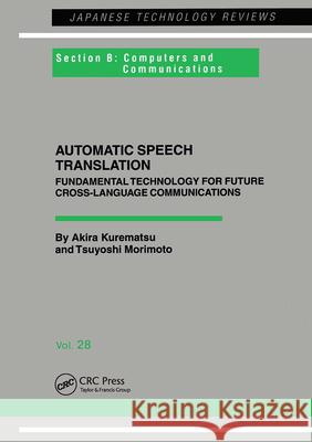 Automatic Speech Translation    9782919875023 Taylor & Francis