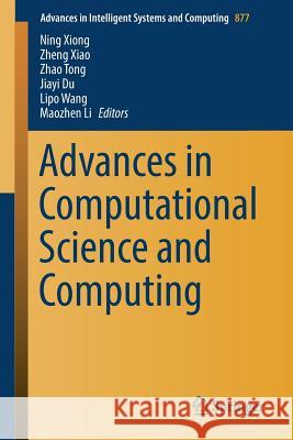 Advances in Computational Science and Computing  9783030021153 Springer
