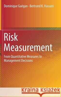 Risk Measurement: From Quantitative Measures to Management Decisions Guégan, Dominique 9783030026790 Springer
