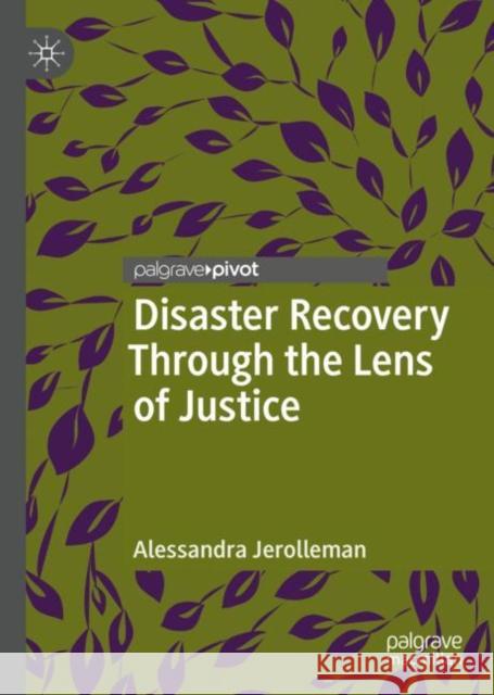 Disaster Recovery Through the Lens of Justice Alessandra Jerolleman 9783030047948 Palgrave Pivot