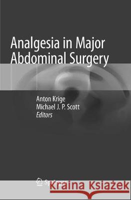 Analgesia in Major Abdominal Surgery Anton Krige Michael J. P. Scott 9783030068608 Springer