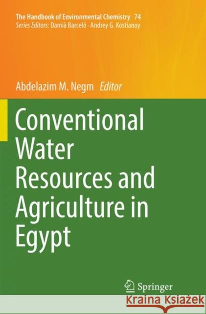 Conventional Water Resources and Agriculture in Egypt Abdelazim M. Negm 9783030069674 Springer