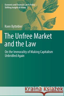 The Unfree Market and the Law: On the Immorality of Making Capitalism Unbridled Again Byttebier, Koen 9783030073473 Springer