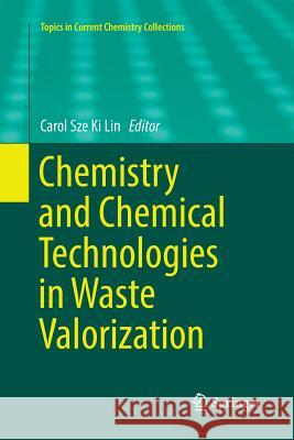 Chemistry and Chemical Technologies in Waste Valorization Carol Sze Ki Lin 9783030080662 Springer