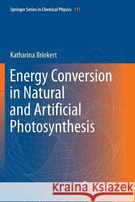 Energy Conversion in Natural and Artificial Photosynthesis Katharina Brinkert 9783030085919 Springer