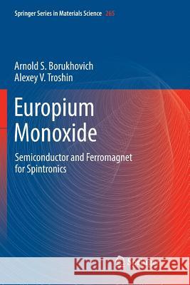 Europium Monoxide: Semiconductor and Ferromagnet for Spintronics Borukhovich, Arnold S. 9783030095710 Springer