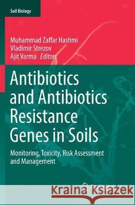Antibiotics and Antibiotics Resistance Genes in Soils: Monitoring, Toxicity, Risk Assessment and Management Hashmi, Muhammad Zaffar 9783030097653 Springer