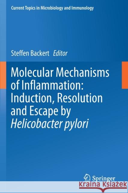 Molecular Mechanisms of Inflammation: Induction, Resolution and Escape by Helicobacter Pylori Steffen Backert 9783030151409 Springer