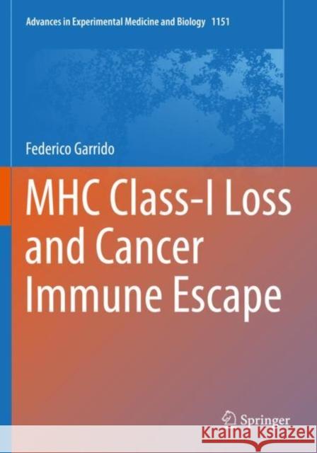 Mhc Class-I Loss and Cancer Immune Escape Federico Garrido 9783030178666 Springer