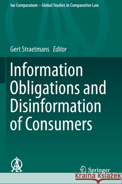 Information Obligations and Disinformation of Consumers  9783030180560 Springer International Publishing