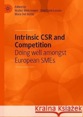 Intrinsic Csr and Competition: Doing Well Amongst European Smes Wehrmeyer, Walter 9783030210366 Palgrave MacMillan