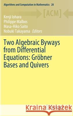 Two Algebraic Byways from Differential Equations: Gröbner Bases and Quivers Kenji Iohara Philippe Malbos Masa-Hiko Saito 9783030264536 Springer