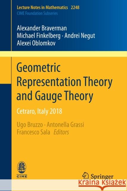 Geometric Representation Theory and Gauge Theory: Cetraro, Italy 2018 Braverman, Alexander 9783030268558 Springer