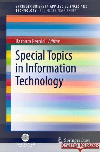 Special Topics in Information Technology Barbara Pernici 9783030320935