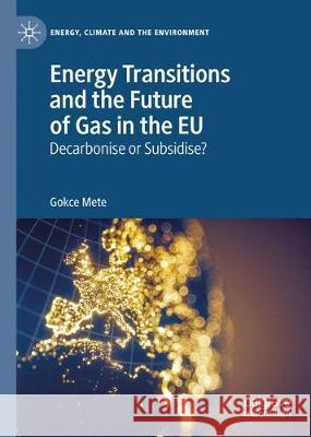 Energy Transitions and the Future of Gas in the Eu: Subsidise or Decarbonise Mete, Gökҫe 9783030326135 Palgrave MacMillan