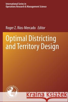 Optimal Districting and Territory Design R 9783030343149 Springer