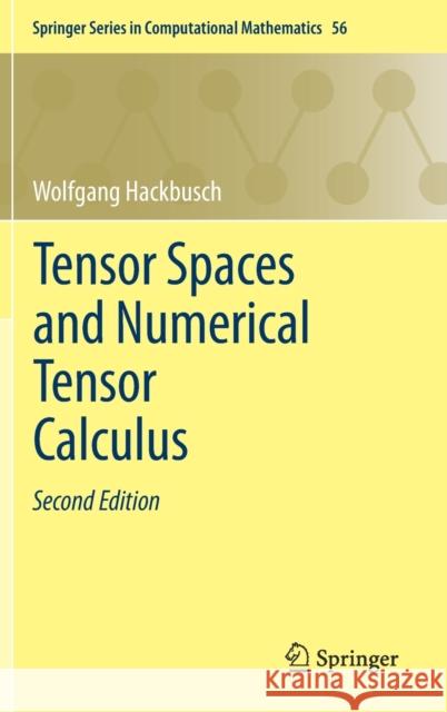 Tensor Spaces and Numerical Tensor Calculus Wolfgang Hackbusch 9783030355531 Springer