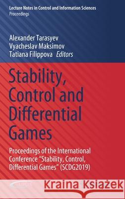 Stability, Control and Differential Games: Proceedings of the International Conference 