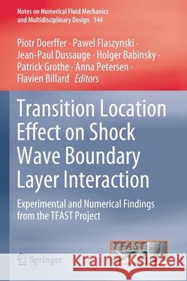 Transition Location Effect on Shock Wave Boundary Layer Interaction: Experimental and Numerical Findings from the Tfast Project Piotr Doerffer Pawel Flaszynski Jean-Paul Dussauge 9783030474638 Springer