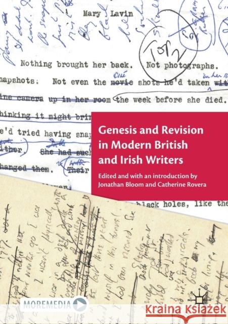 Genesis and Revision in Modern British and Irish Writers  9783030502799 Springer Nature Switzerland AG
