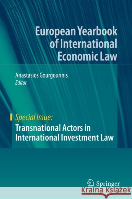 Transnational Actors in International Investment Law  9783030606817 Springer International Publishing
