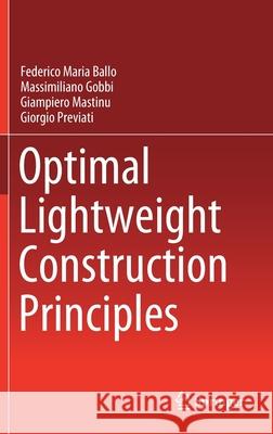 Optimal Lightweight Construction Principles Federico Maria Ballo Massimiliano Gobbi Gianpiero Mastinu 9783030608347