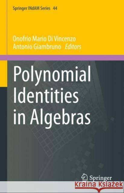 Polynomial Identities in Algebras Onofrio Mario D Antonio Giambruno 9783030631109